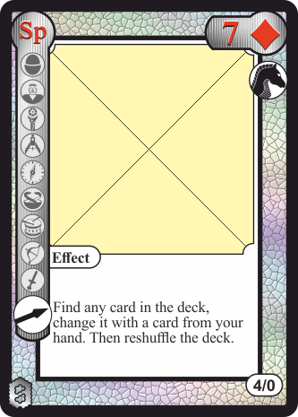 White 7 of diamonds