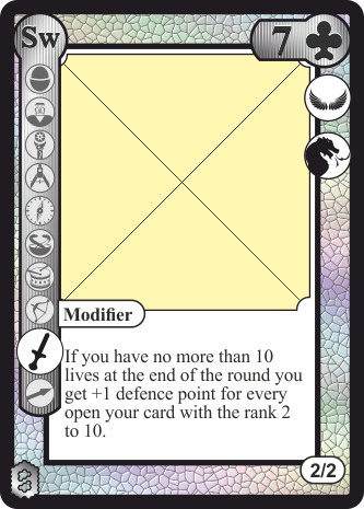 White 7 of Clubs